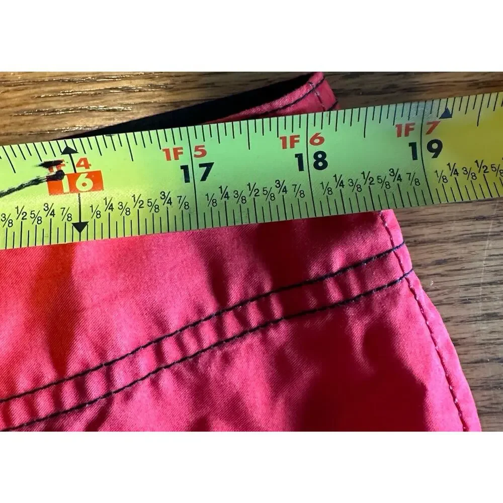 Hurley Board Shorts Men’s 34 Red Gray‎ White Stripe Swim Trunks